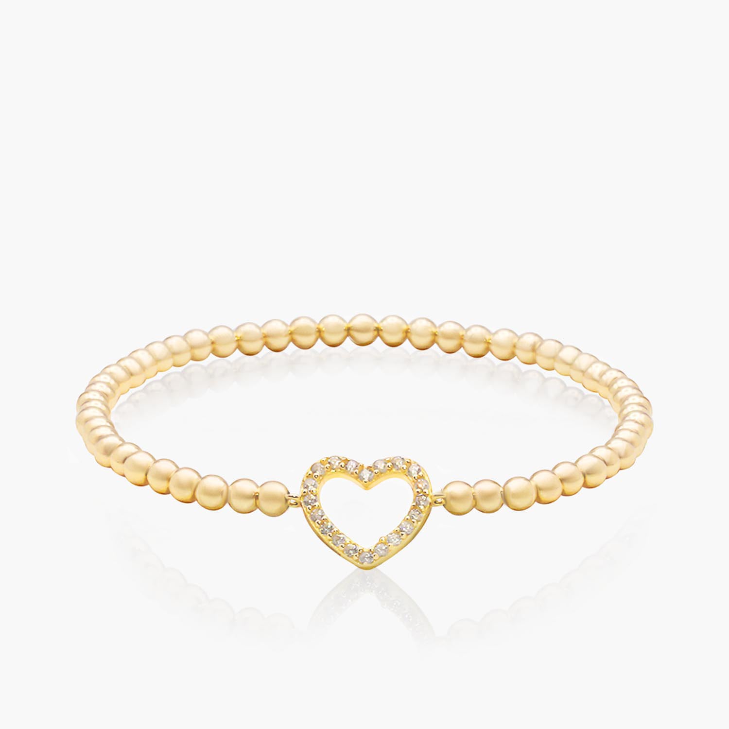 Playa Luna Jewelry Gold Filled Open Heart Bead Bracelet Kim
