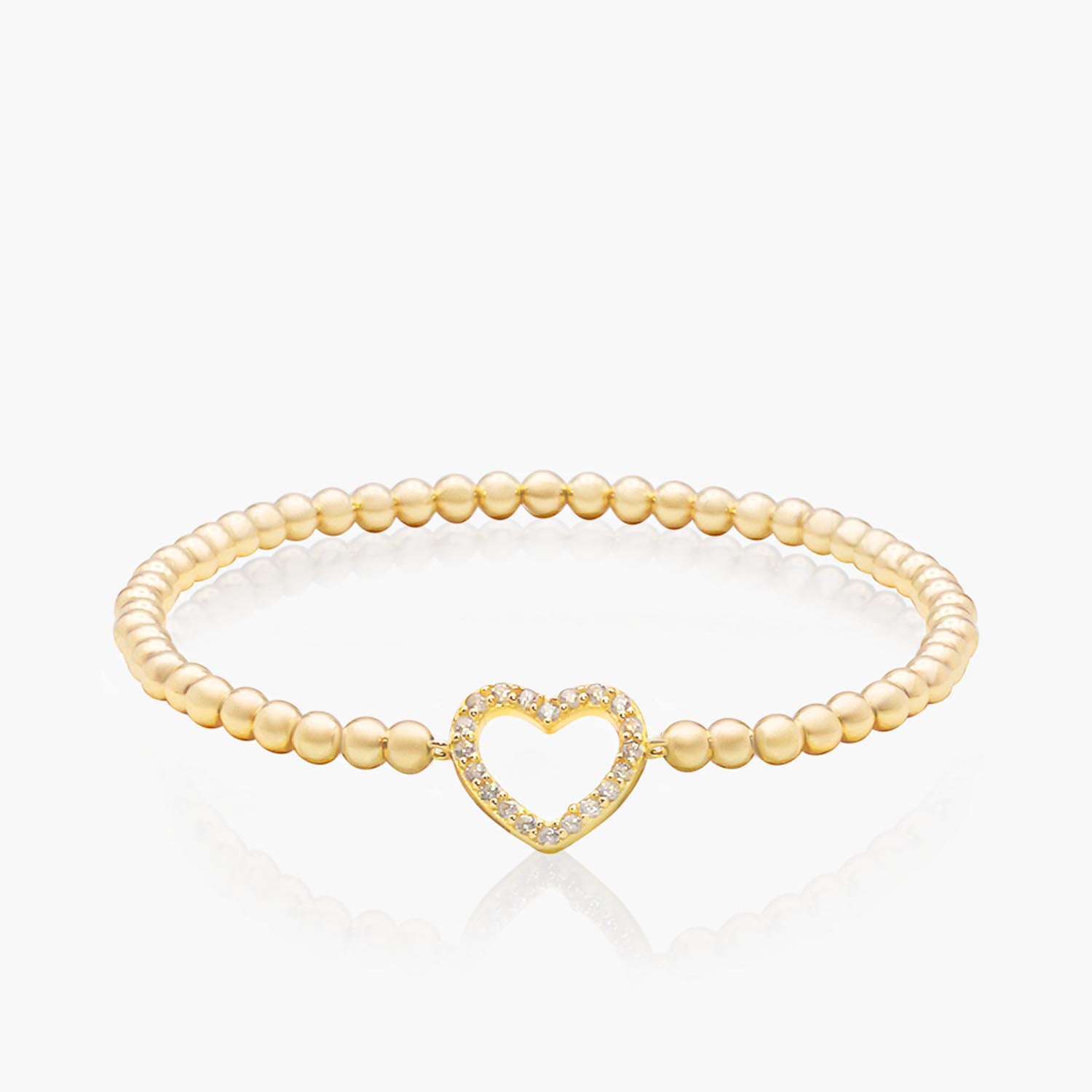 Playa Luna Jewelry Gold Filled Open Heart Bead Bracelet Kim