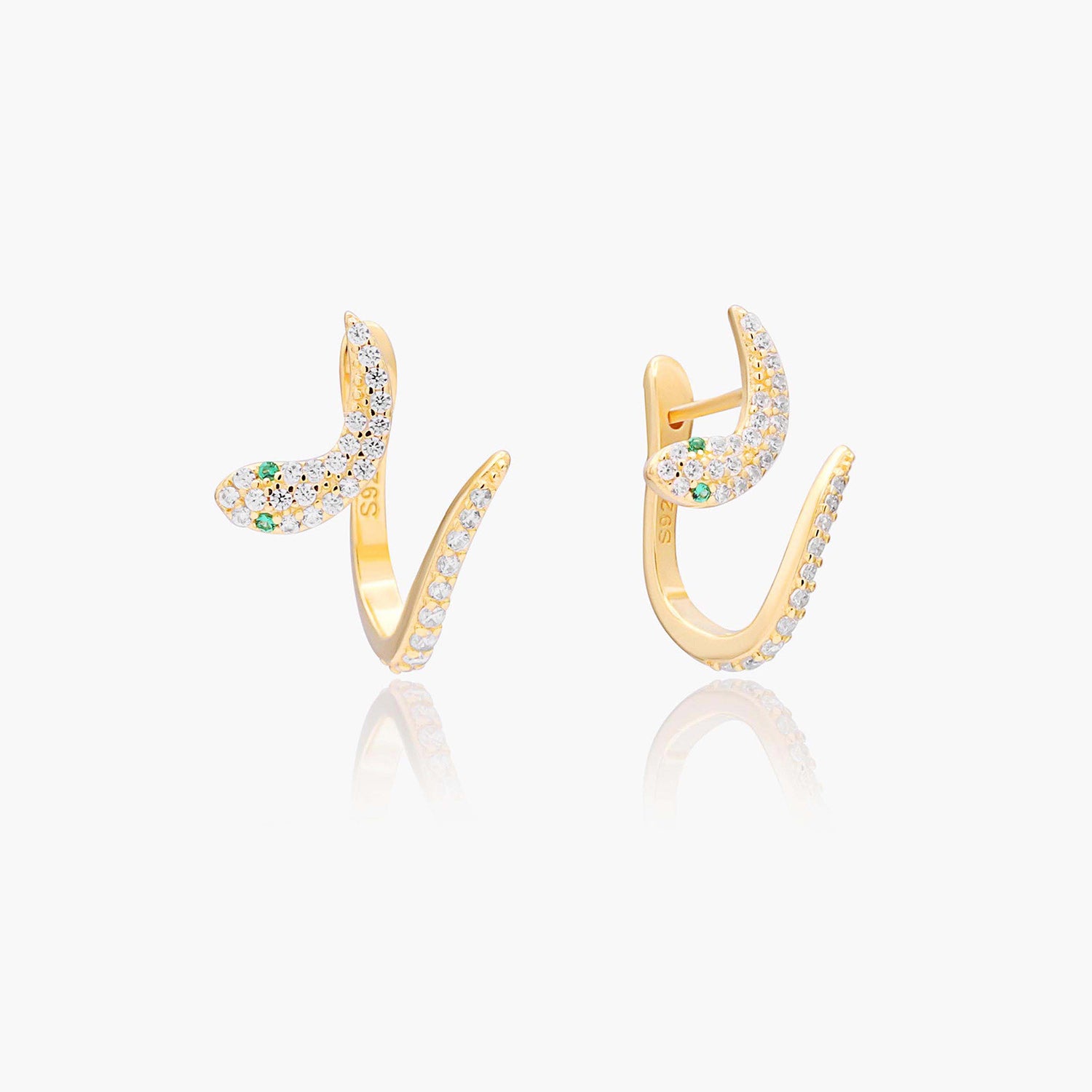 Playa Luna Jewelry Gold Snake Earring Jackets Valentina