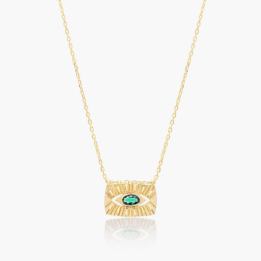 Playa Luna Jewelry Gold Evil Eye Gem Necklace Penelope