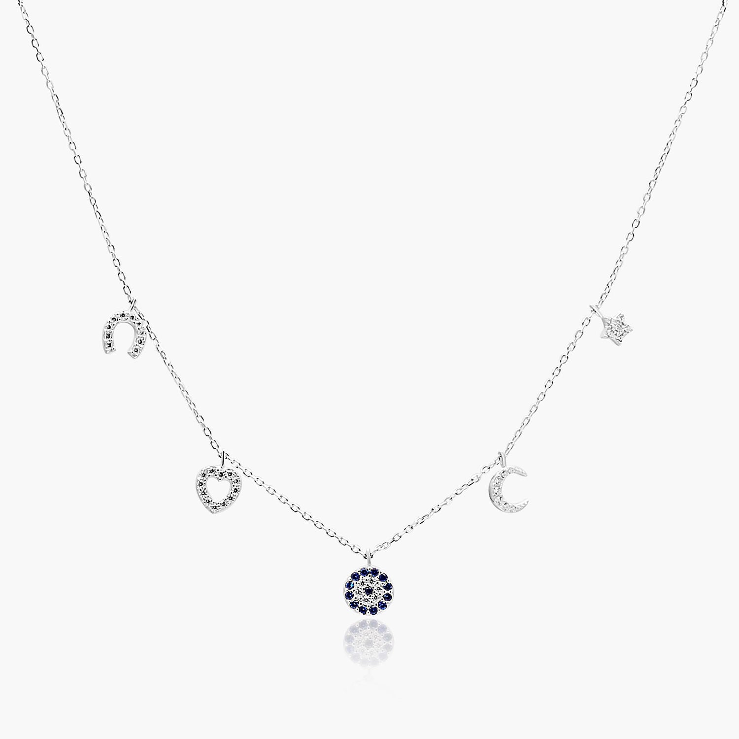 Playa Luna Jewelry Sterling Silver Lucky Charm Necklace Gina
