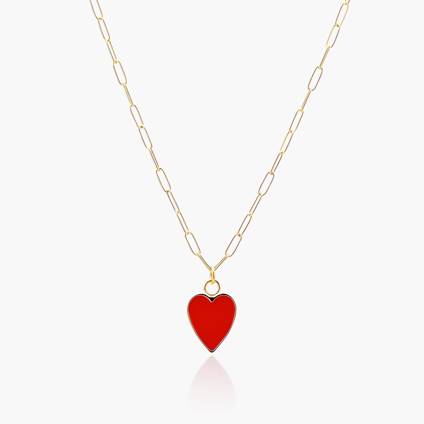 Playa Luna Jewelry Red and Gold Heart Necklace Anna