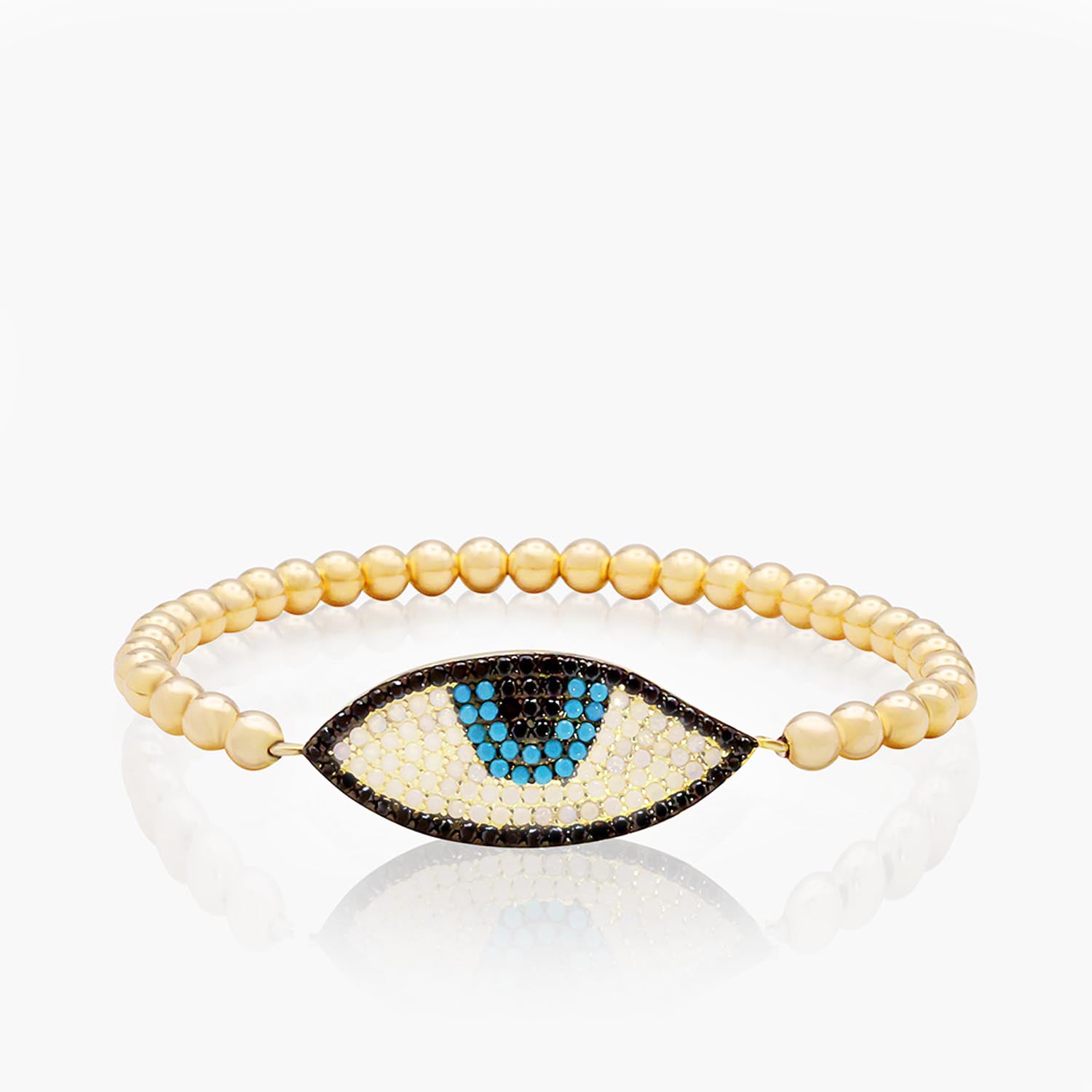 Playa Luna Jewelry Gold Filled Evil Eye Bead Bracelet Iris