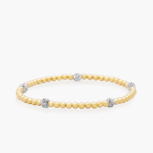 Playa Luna Jewelry Gold Filled Bead Bracelet with Gems Zoe