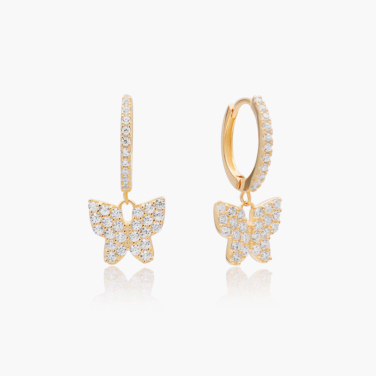 Playa Luna Jewelry Gold Butterfly Huggie Hoop Earrings Alexa