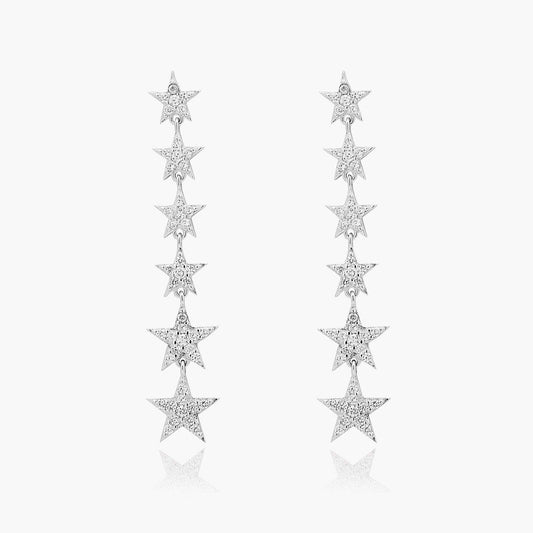 Playa Luna Jewelry Sterling Silver Star Drop Earrings Nova