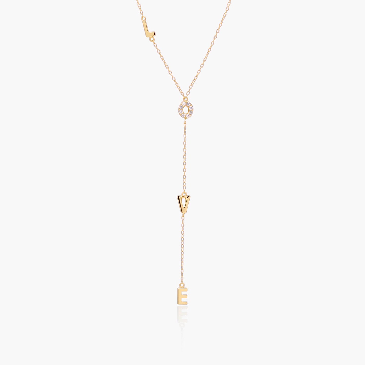 Playa Luna Jewelry Gold Love Long Necklace Aimee