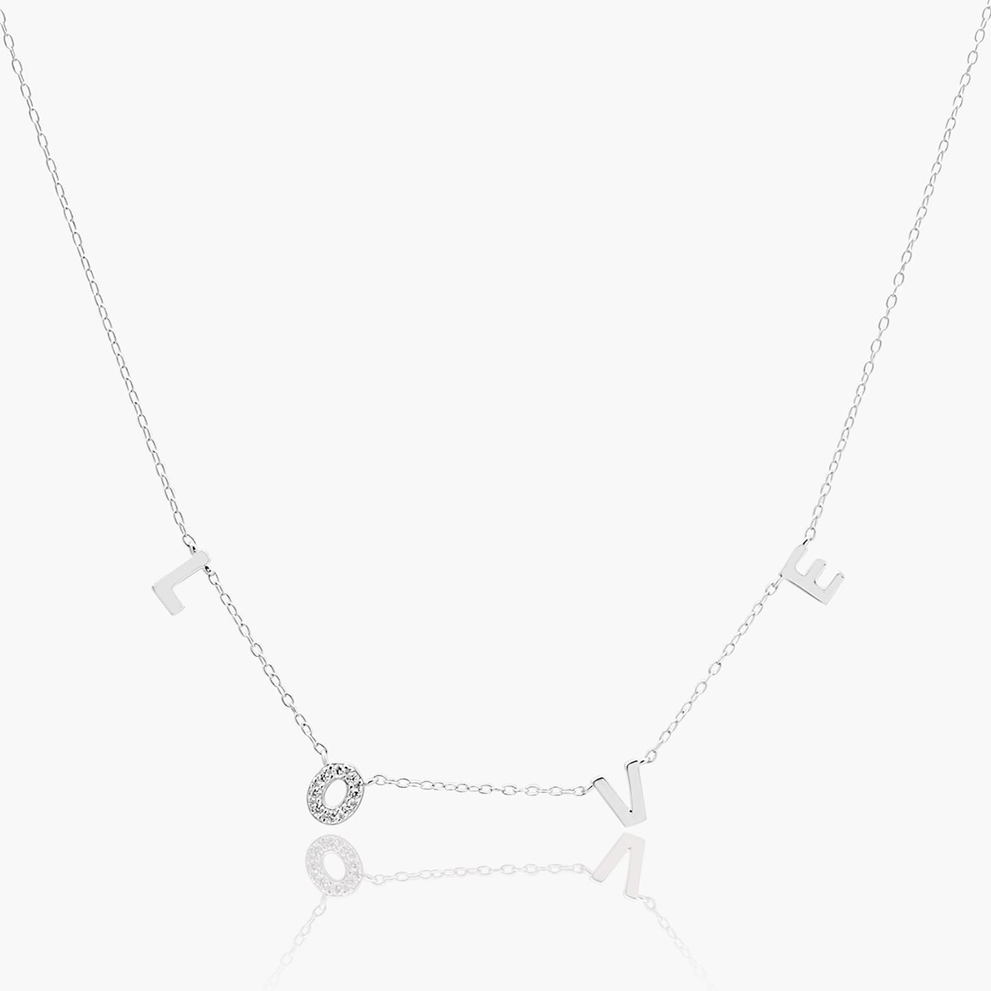 Playa Luna Jewelry Sterling Silver Love Necklace Lily