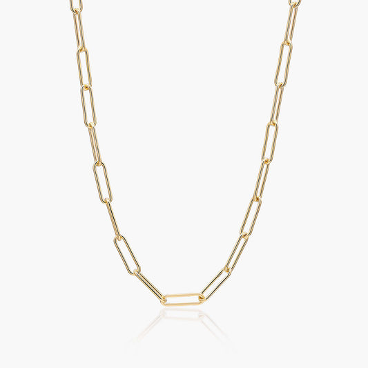 Playa Luna Jewelry Gold Filled Paperclip Chain Necklace Ruby