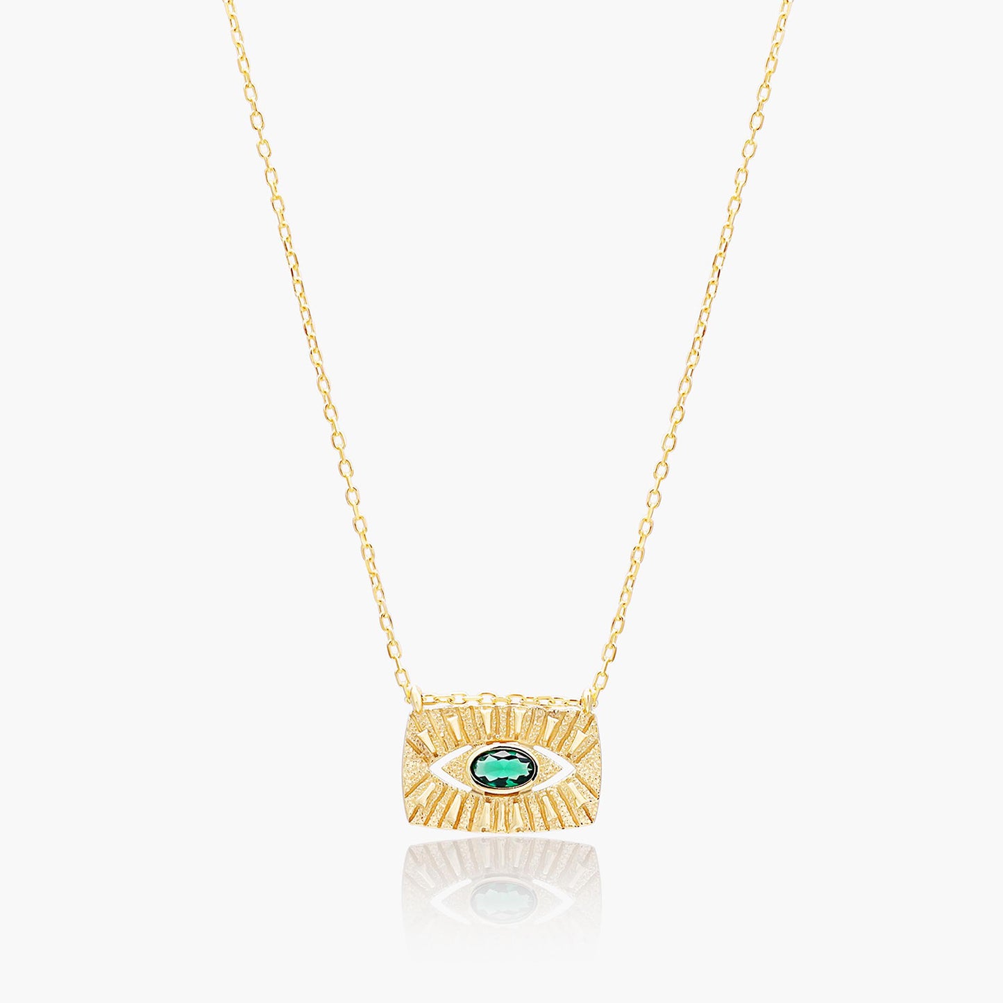 Playa Luna Jewelry Gold Evil Eye Gem Necklace Penelope
