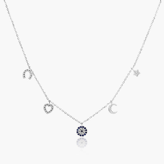 Playa Luna Jewelry Sterling Silver Lucky Charm Necklace Gina