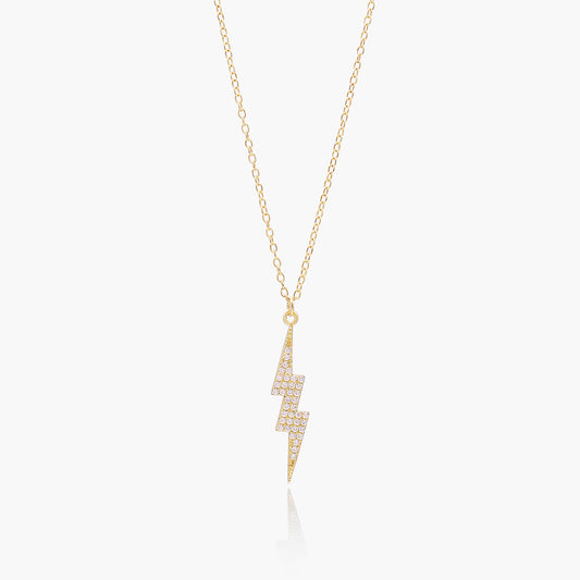 Playa Luna Jewelry  Gold Lightning Bolt Necklace Harper