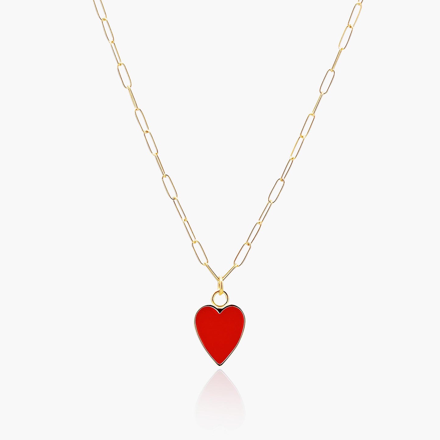 Playa Luna Jewelry Red and Gold Heart Necklace Anna