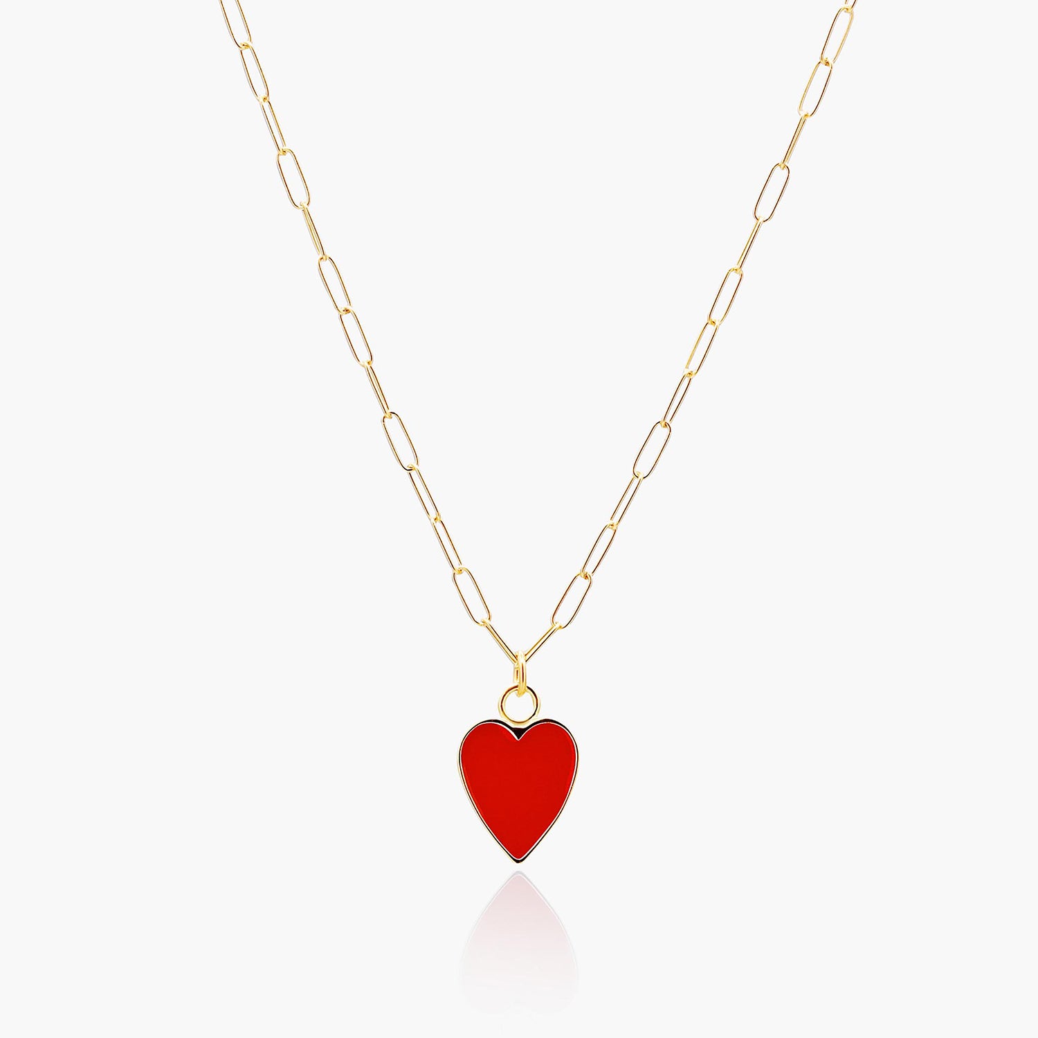Playa Luna Jewelry Red and Gold Heart Necklace Anna