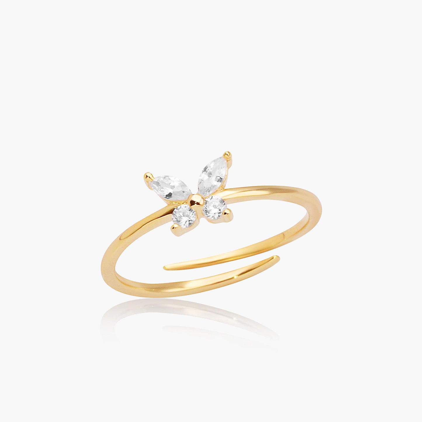 14K YELLOW GOLD FILIGREE BUTTERFLY RING | Patty Q's Jewelry Inc
